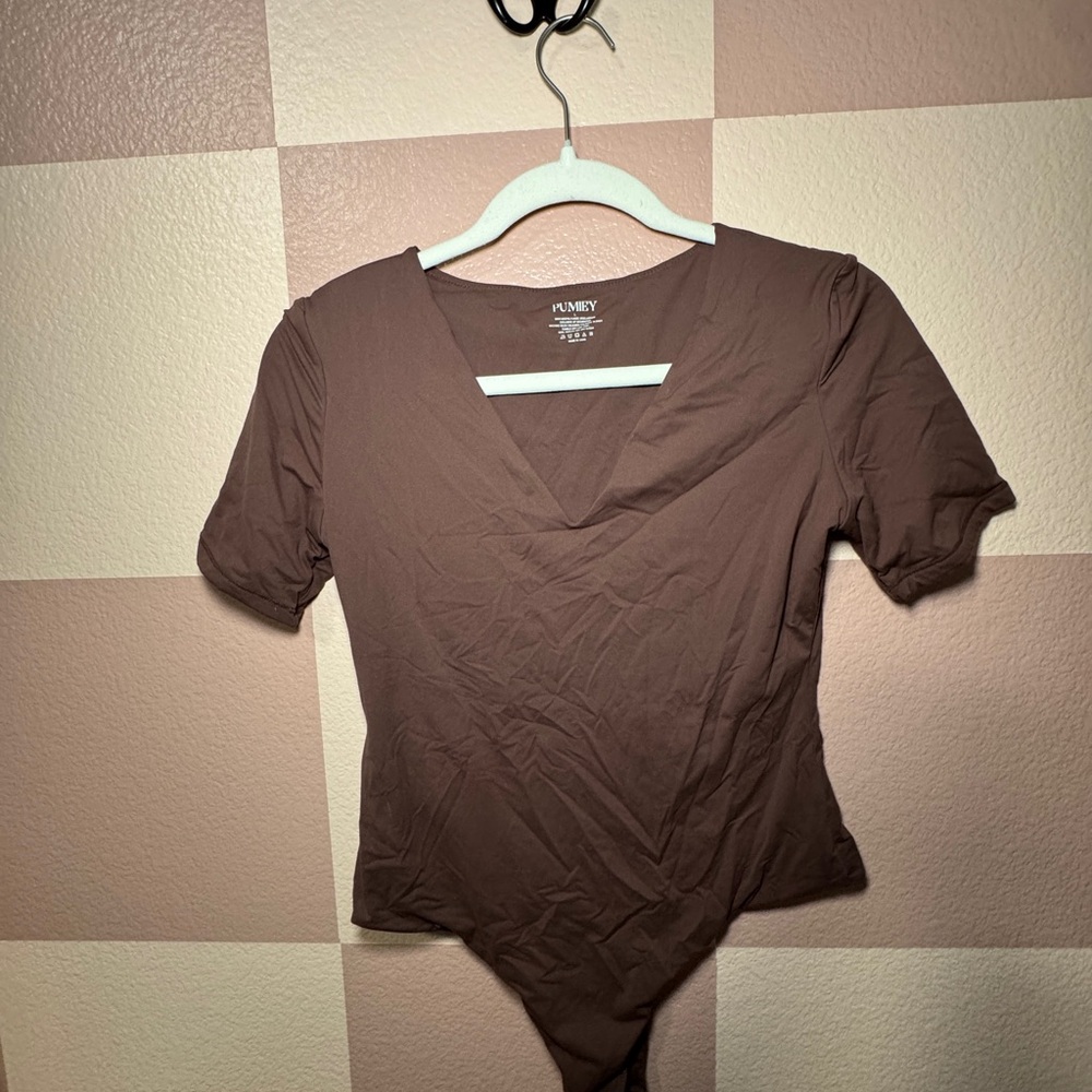 Pumiey Brown Bodysuit